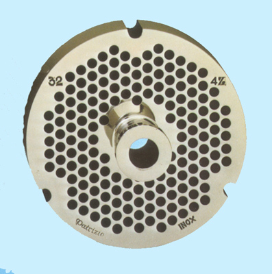 Piastra tritacarne inox del 42 da foro 4,5 a 20